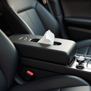 Multifunctional Armrest Box with Tissue Box