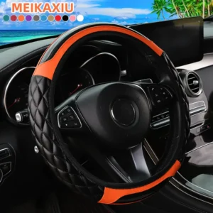 Crystal Carbon Fiber Faux Leather Steering Wheel Cover