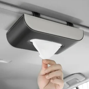Premium PU Leather Car Tissue Holder