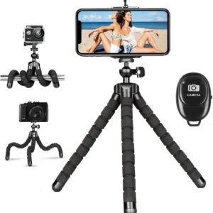 Adjustable Phone Tripod with Bluetooth Remote