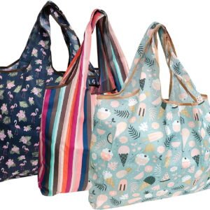 Eco-Friendly Foldable Shopping Tote (Set of 3)
