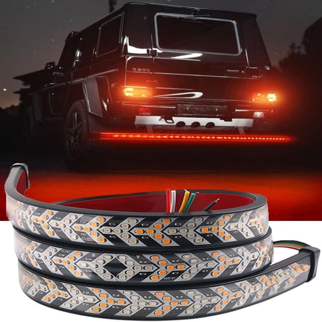 1 Pc Universal 60 Inch Jeep Flexible Tail light Strip With Flowing Turn Signals Led Function