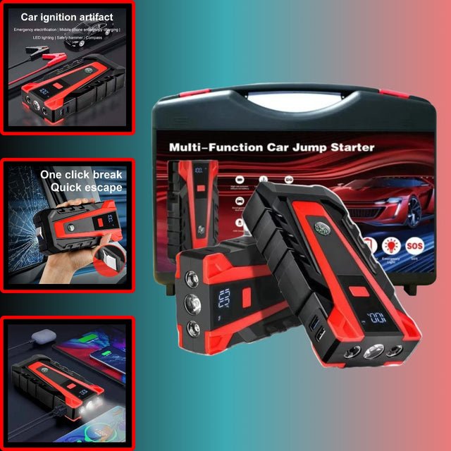 1 Pc Universal Multi Function Jump Starter With Lights In Premium Quality For Car