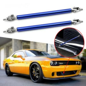 2 Pcs Set Universal Adjustable Blue Bumper Splitter Lip Spoiler Support Canard Rod For Cars (Medium) 2 Pcs Set Universal Adjustable Blue Bumper Splitter Lip Spoiler Support Canard Rod For Cars (Medium)