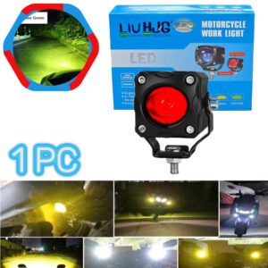 1 Pc HJG 60W Mini Projector Driving Fog Lights Three Color With Devil Eye Function For All Bikes, Cars – Jeep