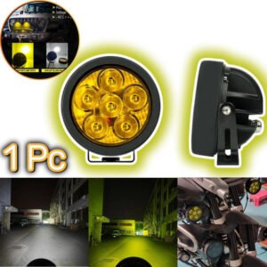 1 Pc HJG 6 SMD Floodlight 120 Watt Cree SMD With Yellow Fog Covers And Wiring Bar Light