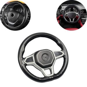 1 Pc Hand sewing Top Full Carbon Fiber Steering Wheel Cover