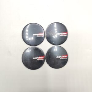 Universal 4.5mm Metal patri Wheel Logo in Premium Quality 4 Pcs Set