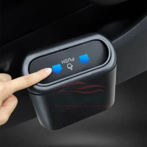 Car Dust Bin Trash Can Hanging Vehicle Mini Garbage Bin Storage Box for Automotive