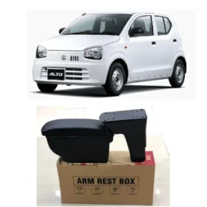 Cup Holder Armrest Console Suzuki Alto – Black Leather