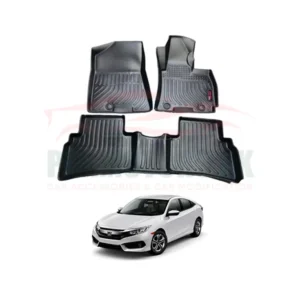 Honda Civic TRP 5D Floor Mat Black 3 Pcs – Model 2016-2023