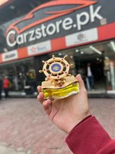 Boat Wheel Style Car Perfume in Gold Color