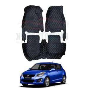 Suzuki Swift 7D Floor Mat – Model 2010-2021 | 100% Waterproof and Washable | Color Black