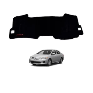 Toyota Corolla Dashboard Carpet Mat – Black – Dash Mat Dashboard Cover For Protection And Heat Resistance – Model 2008-2012