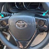 Toyota Yaris Carbon Fiber Multimedia Steering Wheel Buttons