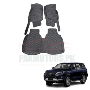 Toyota Fortuner 7D Floor Mat Black 4 Pcs – Model 2013-2016