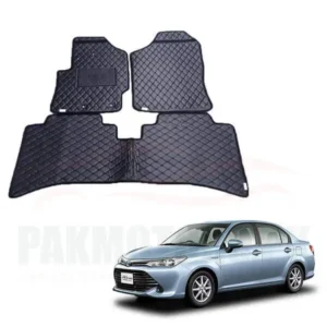 Toyota Corolla Axio 7D Eco Floor Mats Black Stitched 3 Pcs – Model 2012-2018
