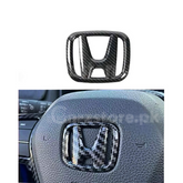 Honda Civic Steering Logo in Carbon Fiber