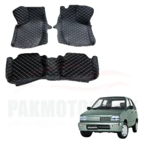 Suzuki Mehran 7D Floor Mat Black 3 Pcs – Model 2012-2017