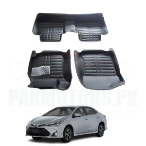 Toyota Corolla 5D Custom Floor Mat Black 3 Pcs – Model 2014-2021