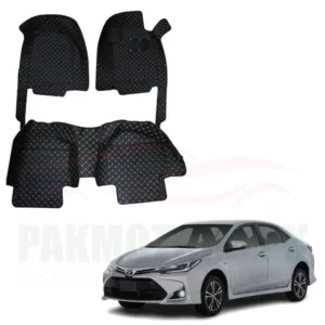 Toyota Corolla 7D Floor Mat Black 3 Pcs – Model 2014-2021