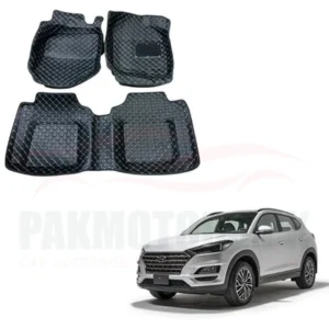 Hyundai Tucson 7D Floor Mats Black 3 Pcs 2020-2021 Hyundai Tucson 7D Floor Mats Black 3 Pcs 2020-2021