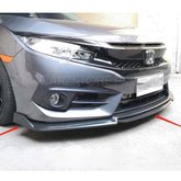 Honda Civic Matt Black Front Bumper Splitter V3