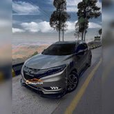 Universal Front Splitter For All Cars Spike Style Piano Black