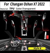 Changan Oshan X7 Interior PPF 12 Pcs Set TPU Material